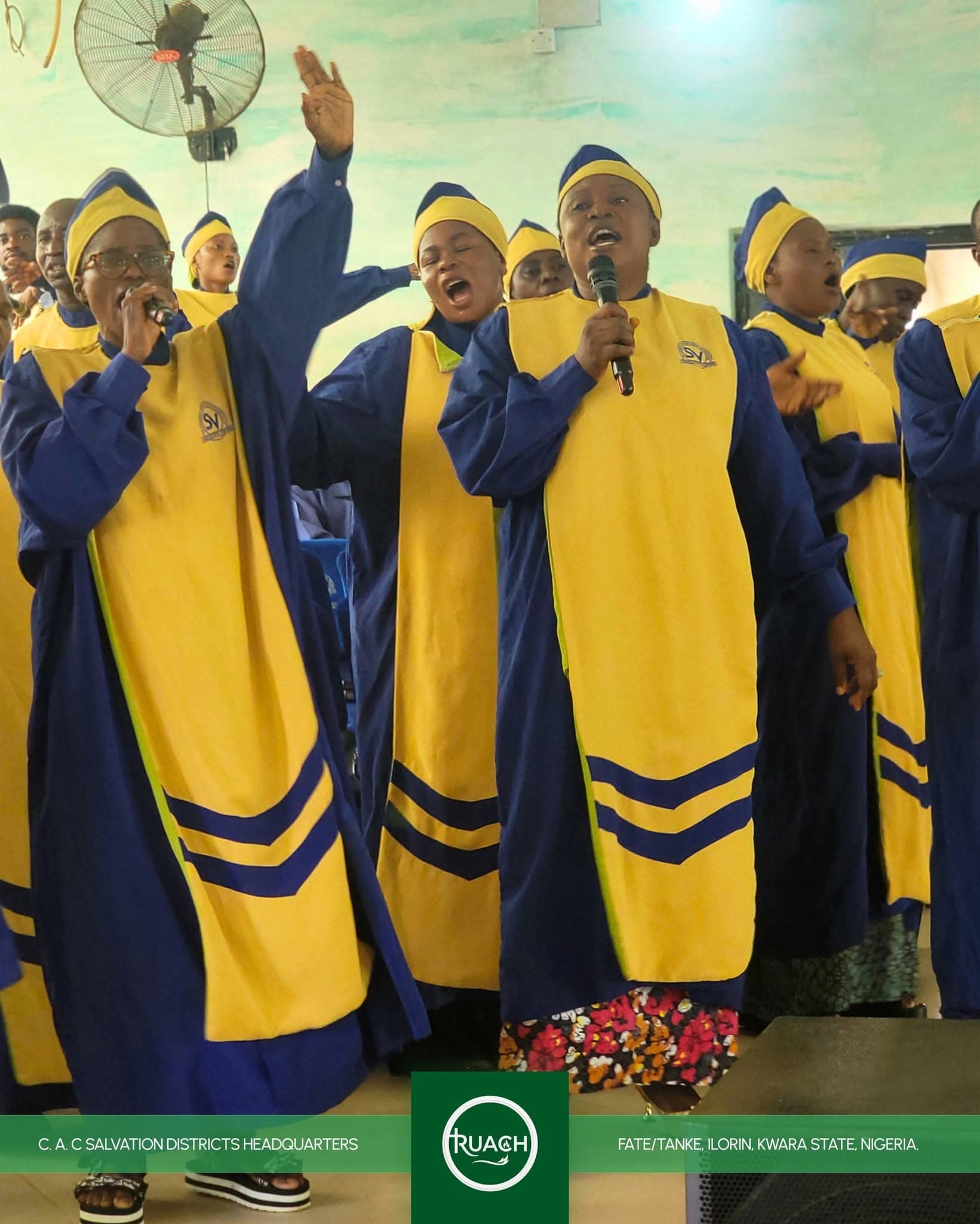 The choir singing during a service at C.A.C Salvation Centre, Ilorin