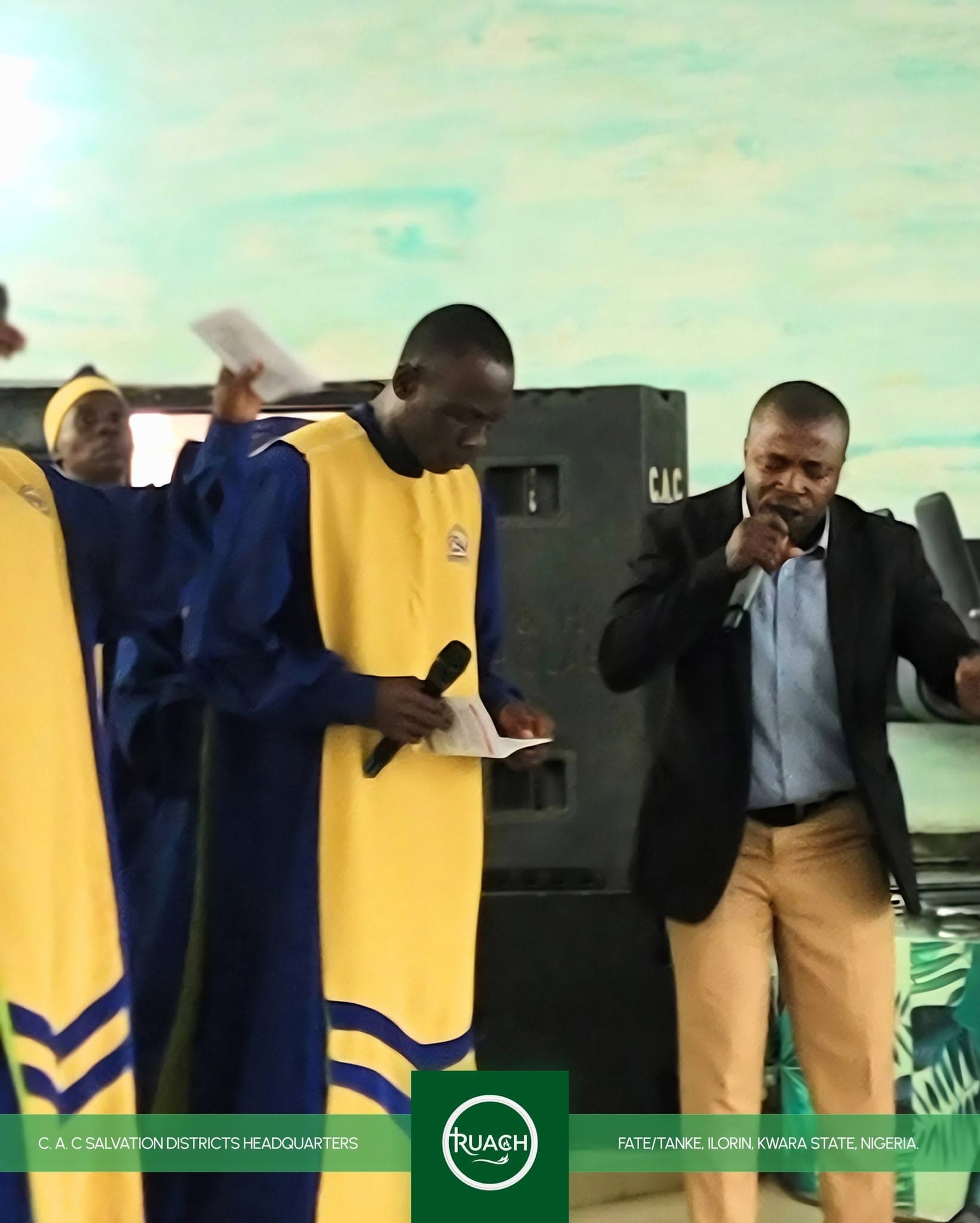 Ministers on the altar during a service at C.A.C Salvation Centre, Ilorin